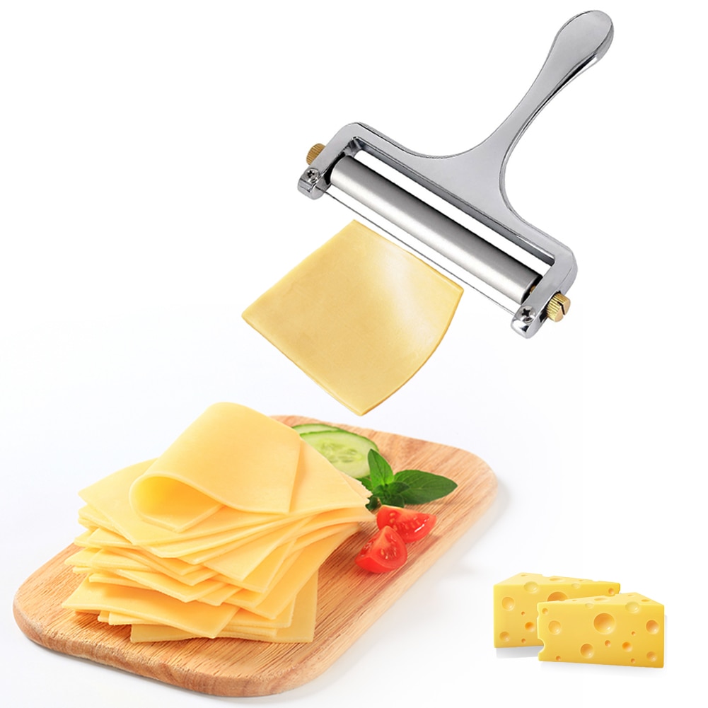 Adjustable Stainless Steel Cheese Slicer Cutter Thickness Cheese Planer Aluminum Nonstick Butter for Home Kitchen Slicing Tool