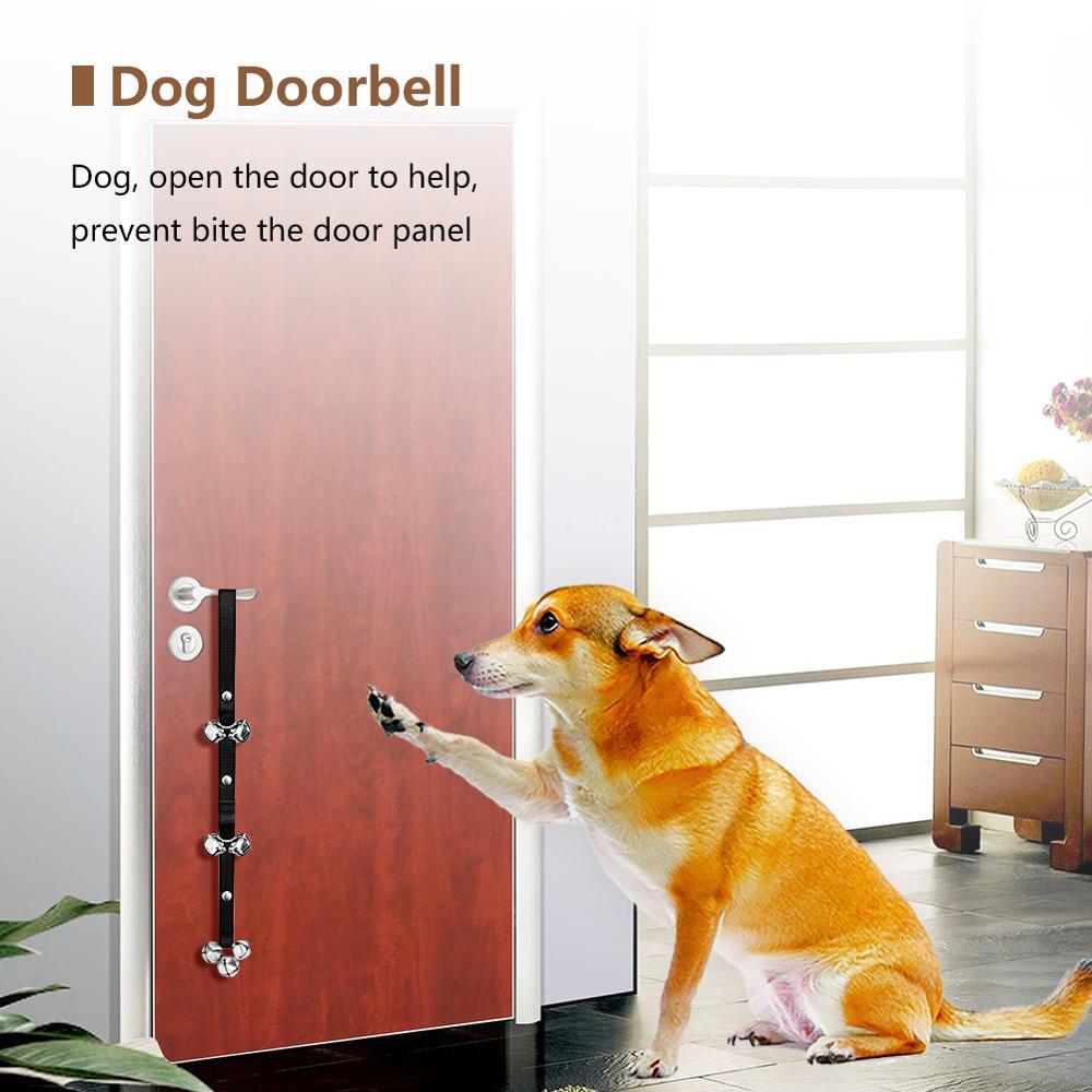 Adjustable Dog Doorbells for Potty Training Dog Bells with One Dog and Whistle Extra Loud Bells for Puppy Training Housebreaking