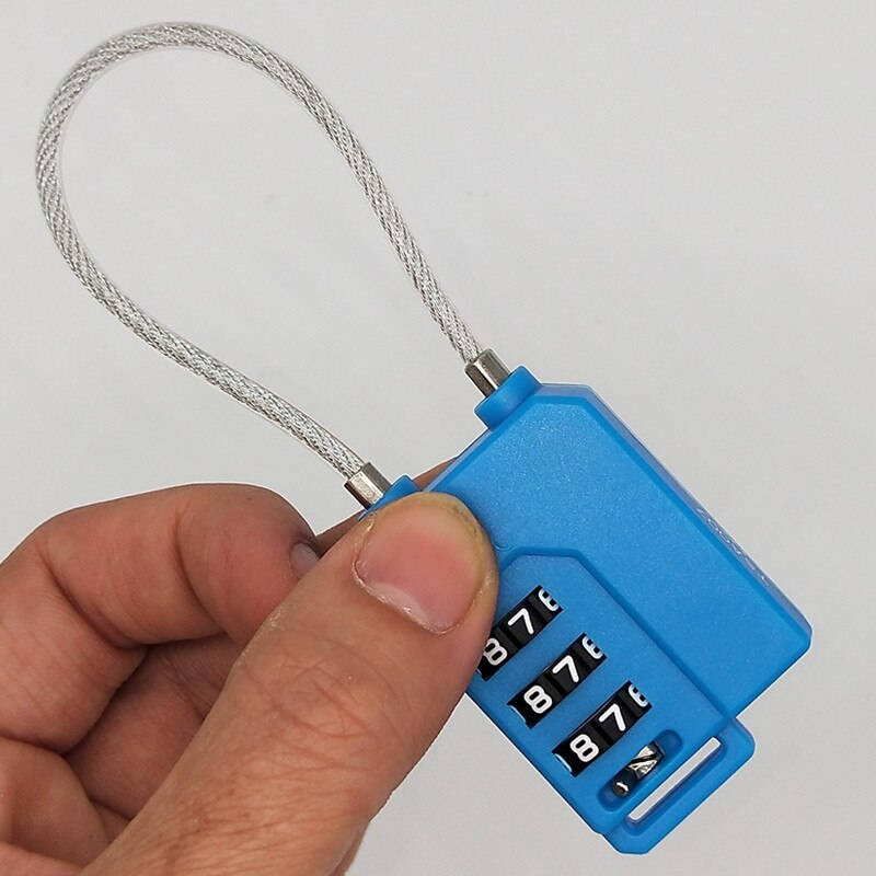 Padlock Smart Combination Locks 3 Digit Password Resettable Lock Code for Suitcase Luggage Bag Suit Hardware: Sky Blue