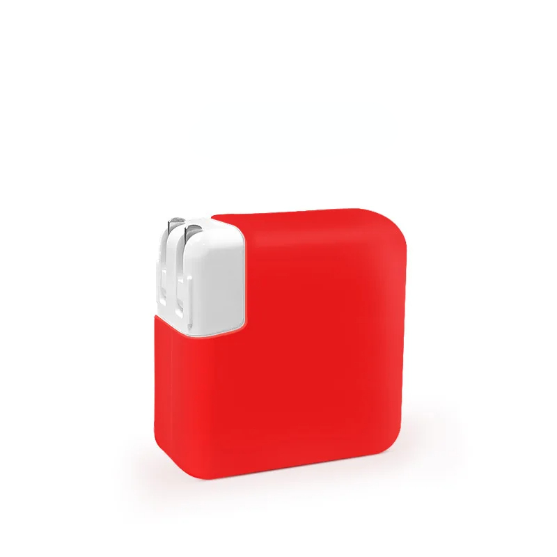 For Mac Book Pro 16 15 14 13 Inch Laptop Power Supply Silicone Case for MacBook 96 87 85 67 61 60 35 30 29W Case: 12" / dark green