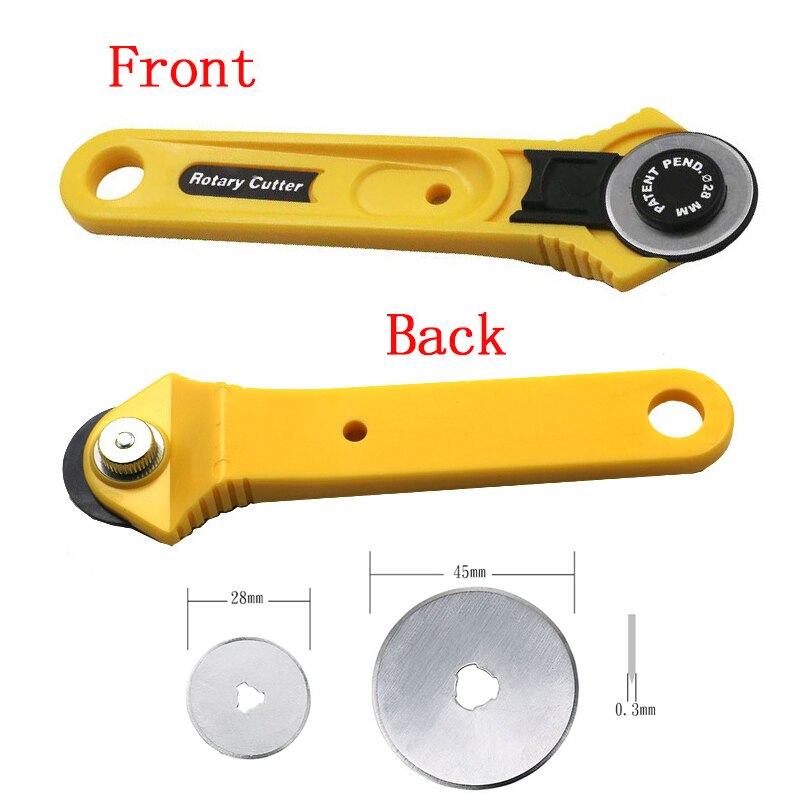 45mm 28mm Handle Rotary Cutter Leather Cutting Tool Fabric Cutter Circular Blade DIY Patchwork Sewing Quilting Fit Olfa Cut