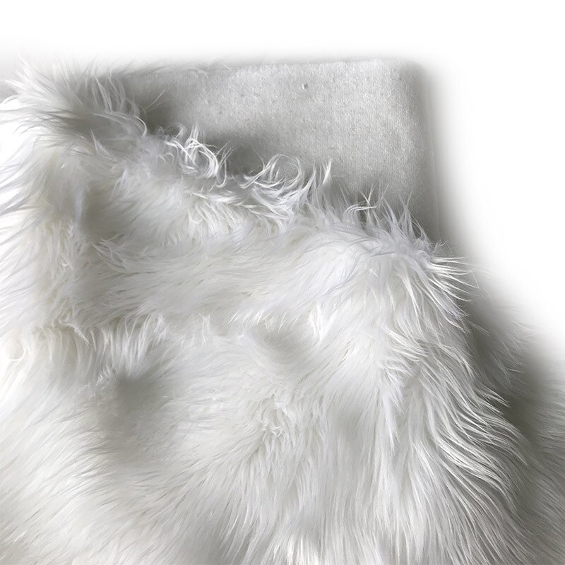 Faux fur white thick plush spot home textile fabric home textile carpet floor mat pillow cushion fabric