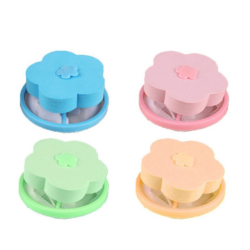Reusable Washing Machine Floating Lint Mesh Trap Bag Hair Catcher Filter Net Pouch Household Tool