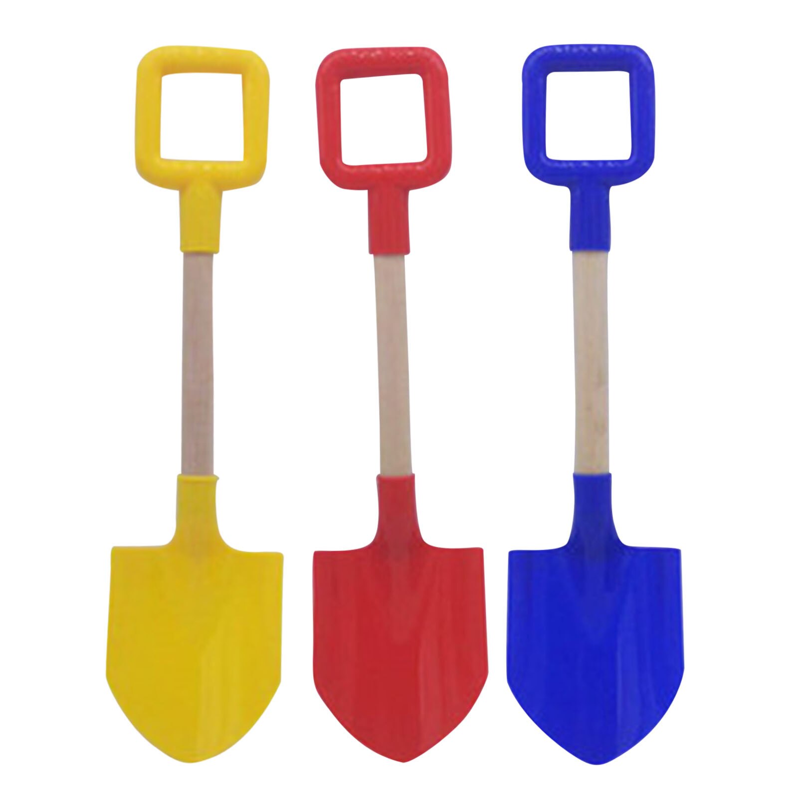 3Pcs Kinderen Sneeuw Schop Kinderen Strand Schop Met Houten Steel Handvat Huishouden Multifunctionele Licht Gewicht Tool Schop: Default Title
