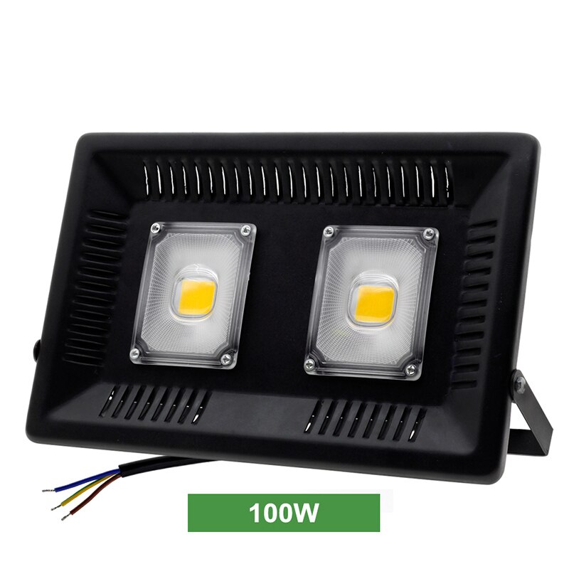 LED Landscape Light 30W 50W 100W 150W 220V COB Floodlight Outdoor Wall Spotlight Waterproof Flood Light For Park Street Lighting: 100W / Warm White Light