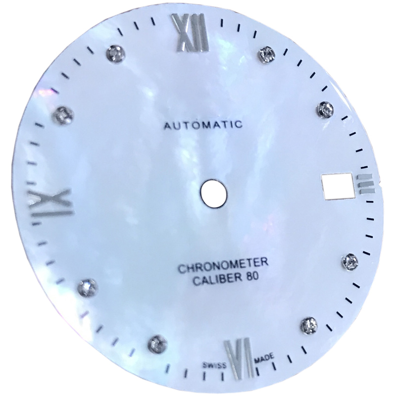 27.8mm urskive visere til  m027207a damemaskiner  m027 ur tekst ur tilbehør  m027207 reparationsdele: Shell rom diamant