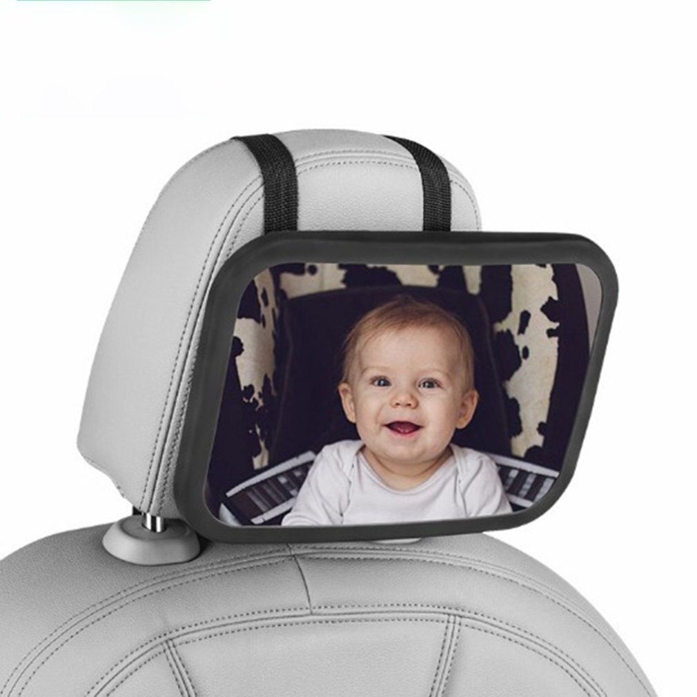 Bil baby spejl stort justerbart sikkerhedsspejl klar vidvinkel bil sikkerhed spejl nakkestøttebeslag bil baby – Grandado