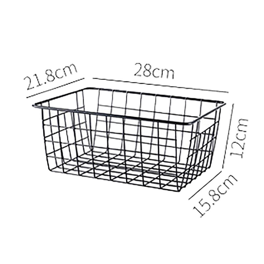 Iron Wire Storage Basket Organizer Bath/Kitchen/Laundry Rooms Multi-Purposes#T2