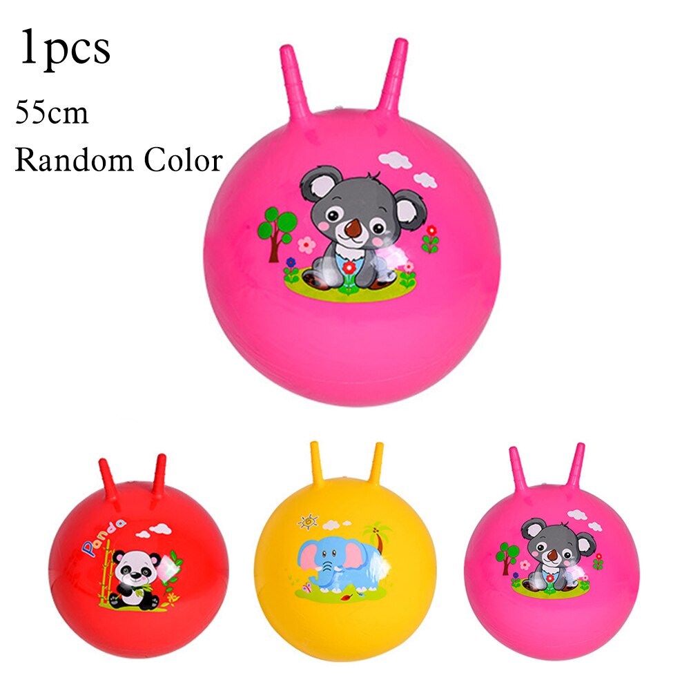 45/55/65CM Educational Inflatable Toy Ball Baby Toys Inflatable Bouncing Balls Claw Handle Ball Kids Jump Games Sports Toys: Random Sent-D 55cm
