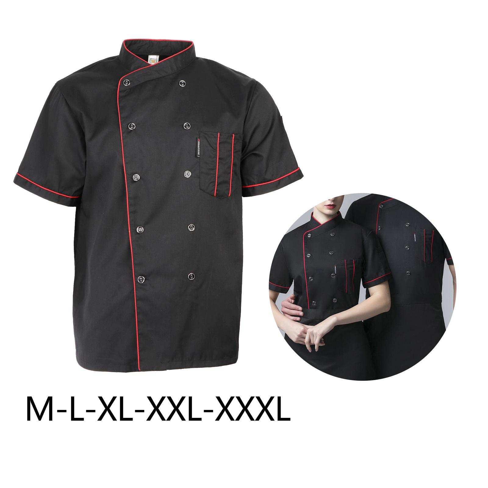 Chef Jacket Head Chef Uniform Restaurant Hotel Kitchen Cooking Clothes Catering Foodservice Chef Shirt Apron Hat