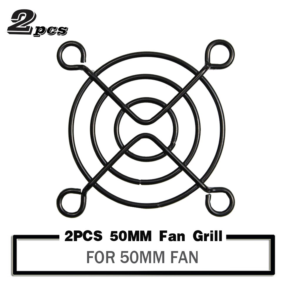 2 Stuks 60 Mm 80 Mm 90 Mm 92 Mm 120 Mm 140 Mm Fan Grills Metalen Mesh Vinger Guard beschermende Netto Fan Grill Computer Case Fan Grill: 2PCS 50MM Grills