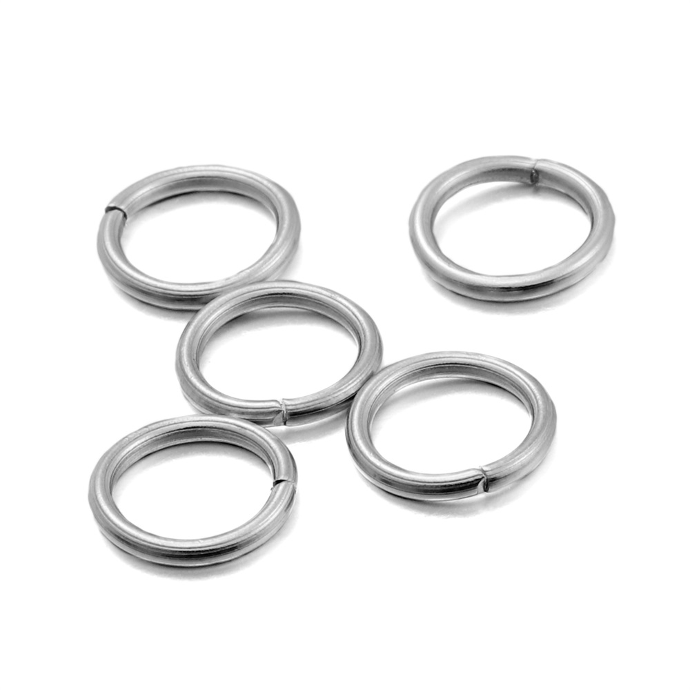 Anneaux de saut ouverts en acier inoxydable, connecteurs d'anneaux fendus pour bricolage, fabrication de bijoux, accessoires, fournitures, , 100 à 200 pièces/lot