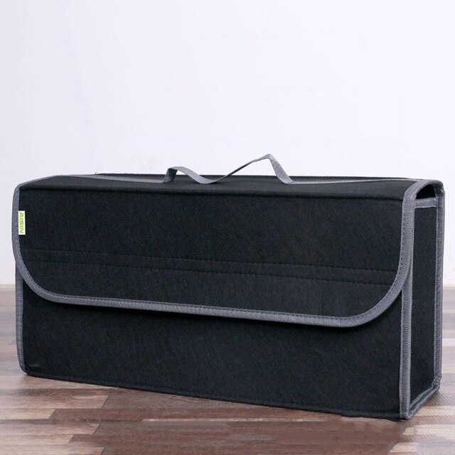 Autoyouth bil koffert organisator bil oppbevaringspose siste container boks brannsikker oppbevaring rydding holder multilomme bil styling: Svart
