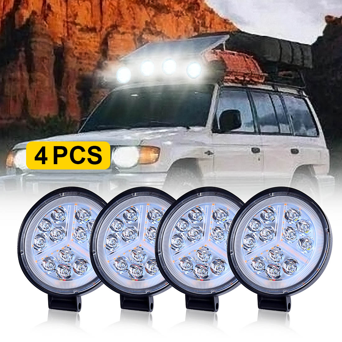 Led Licht Werk Running Light Bar Off Road Voor Auto &#39;S 4X4 4DW Truckcar Suv 12V 48W spotlight Strobe Koplampen