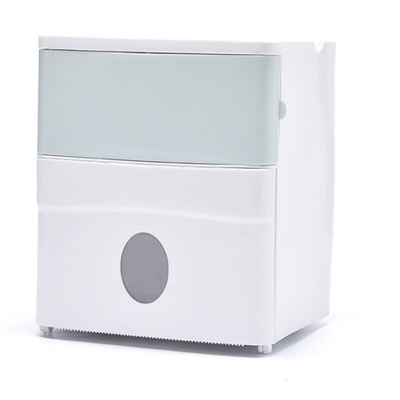 Porte-papier hygiénique étanche en plastique porte-serviettes en papier mural salle de bain étagère boîte de rangement Portable porte-rouleau de toilette: blue