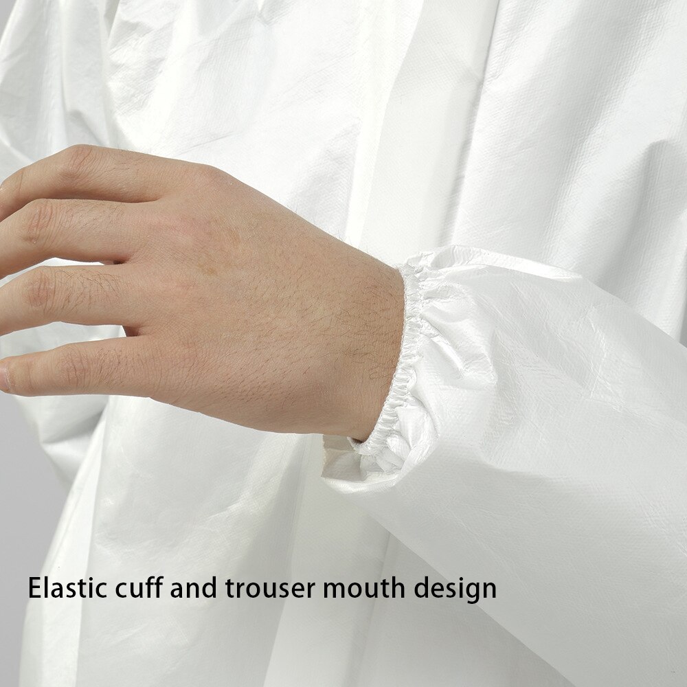 Bianco Tuta di Protezione Tuta Hazmat completo da uomo Protezione Usa E Getta anti-virus Fabbrica di Abbigliamento Usa E Getta Ospedale Indumenti di Sicurezza