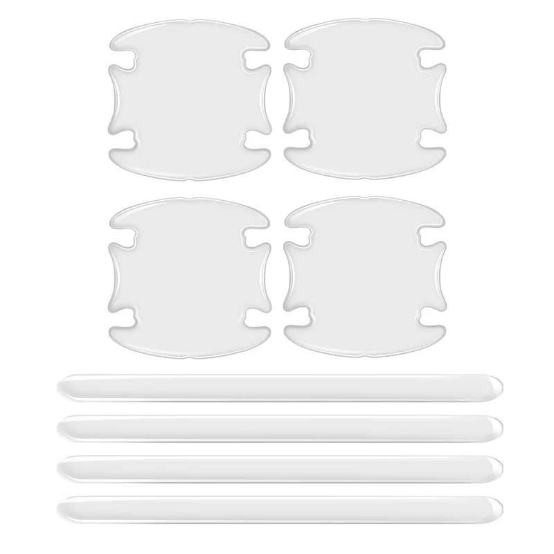 Autocollants transparents anti-rayures pour poignée de porte de voiture, bande de Protection Anti-collision pour rétroviseur Invisible en silicone: Lavande