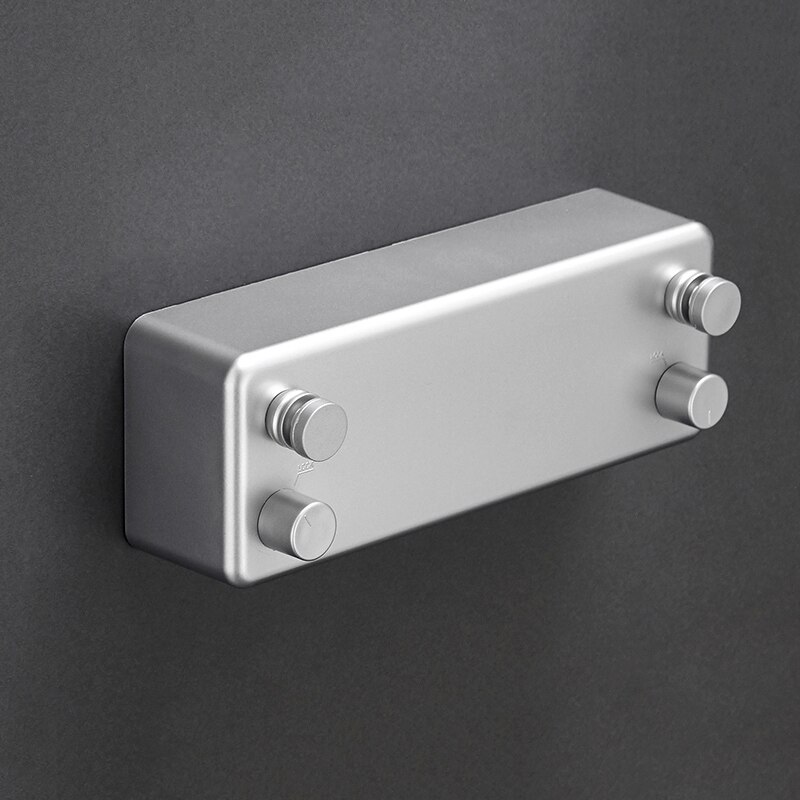 Double Line Retractable Clothesline Home Steel Wire Invisible Punch Free Wall Hanger MJJ88: Silver