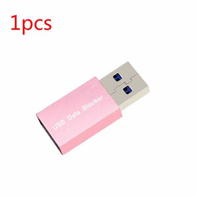 Usb Data Blocker Defender Beschermt Telefoon & Tablet Van Openbare Opladen Stations Hack Proof ,Data Transmissie Protector: 1pcs rose gold