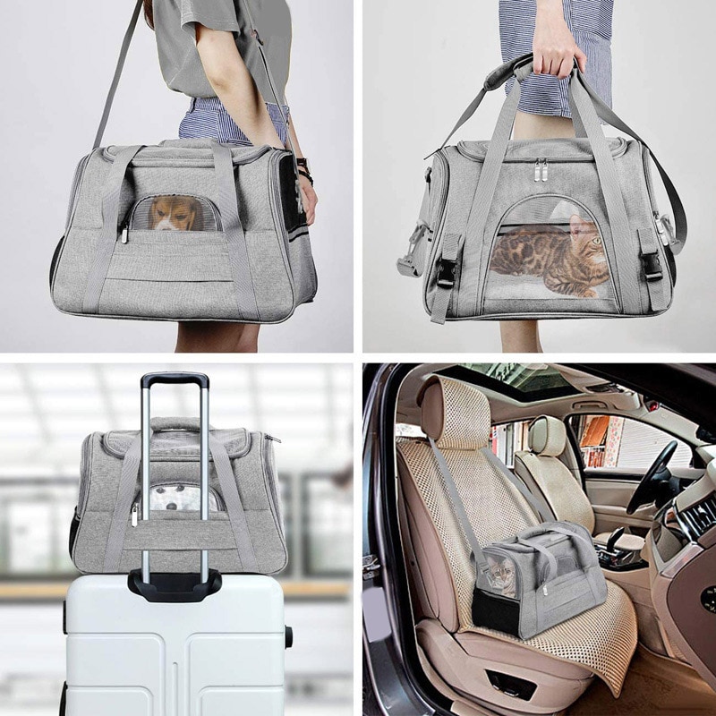 Dog Bags Portable Dog Carrier Bag Mesh Breathable Carrier Bags For Small Dogs Foldable Cats Handbag Travel Pet Bag Transport Bag