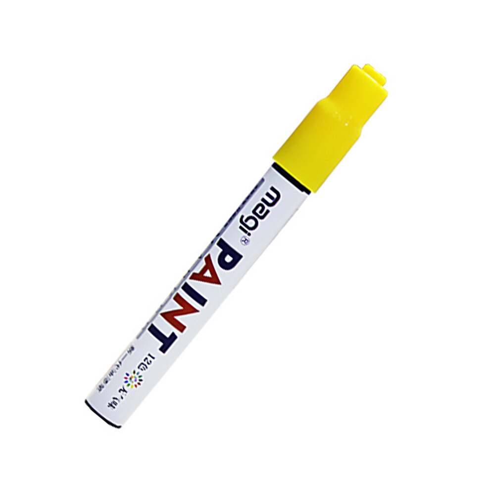 Umitive 1pcs Verf Marker Kan Niet Veeg De Band Touch Up Pen Album Graffiti DIY Wit Marker Pen: yellow