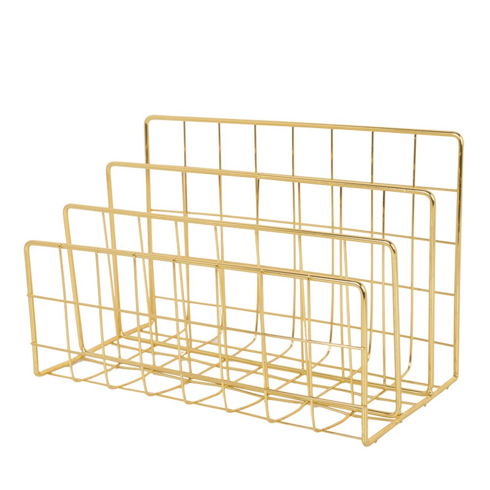 File shelf hard metal shelf simple desktop folder information shelf bookshelf storage box desktop office stationery