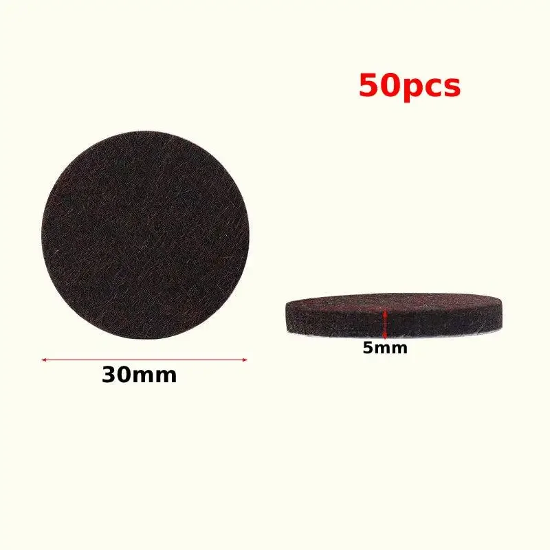 Felt Furniture Pad Round Chair Legs Anti Scratch Floor Protector Self-Adhesive Furniture Sliders for Hardwood Floors Table Couch: Brown
