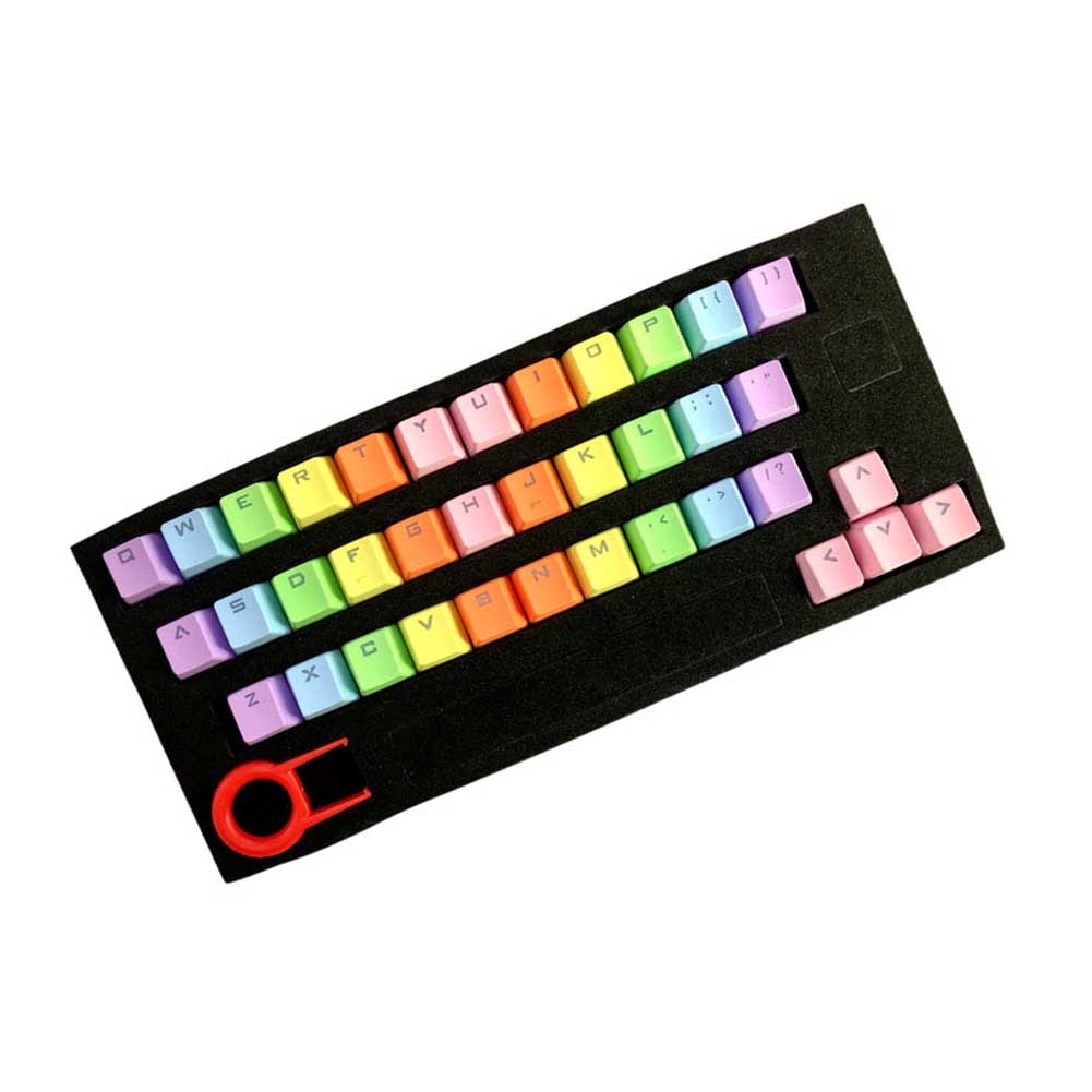 37 Key Keycap Set Office Replacement Backlit Mechanical Keyboard Colorful Translucidus Computer Accessory PBT Gaming