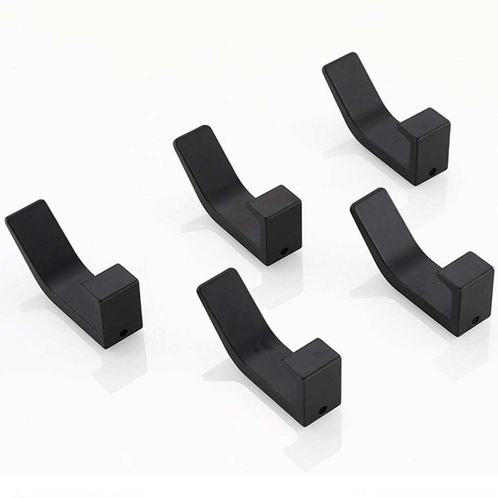 5Pcs Zelfklevende Muur Haken Kleding Tas Hanger Haak Wandmontage Jas Handdoek Roestvrij Sleutels Houder Keuken Badkamer accessoires