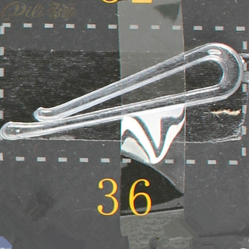 200 stück Kunststoff Hemd Clips Weißes Hemd Stift Kleidungsstück Verpackung Socken Paket Clips transparent: 36 transparent
