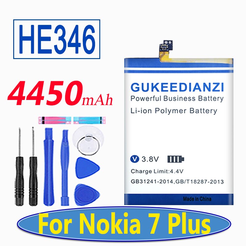 GUKEEDIANZI Batteria Ad Alta Capacità Per Nokia 2 3 5 6 7 7 Plus 8 HE338 HE319 HE321 HE336 HE317 HE335 HE316 HE340 HE346 HE328: HE346