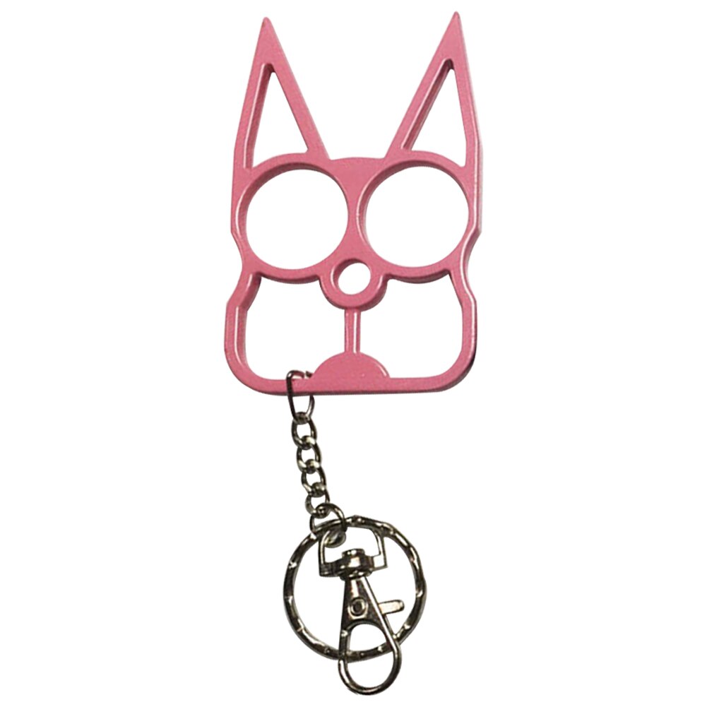 Llavero colgante de gato de dibujos animados, llavero para gato, con cabeza móvil, bolso para coche: pink