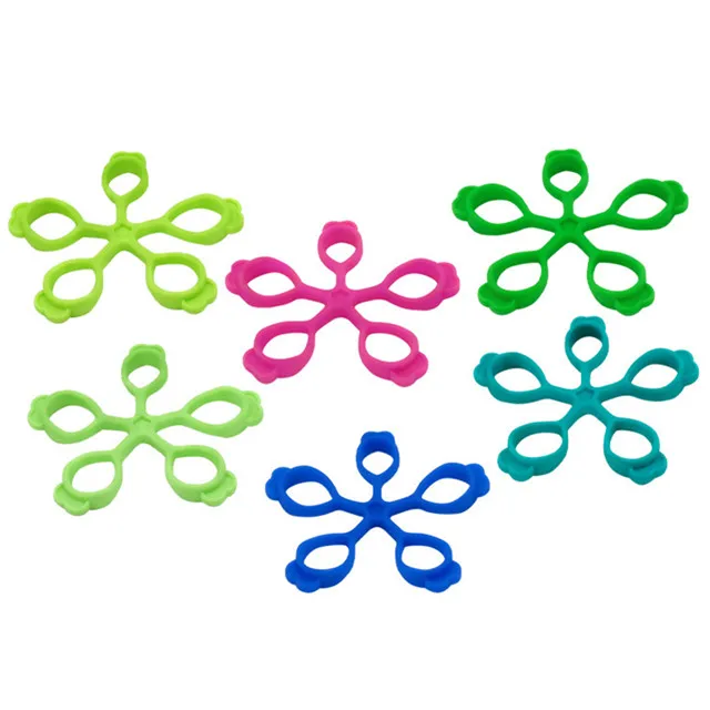 Expansor de dedo de silicona, fortalecedor de agarre de mano, entrenador de fuerza de agarre para artritis, ejercicio del túnel carpiano, guitarra y escalada: Blanco