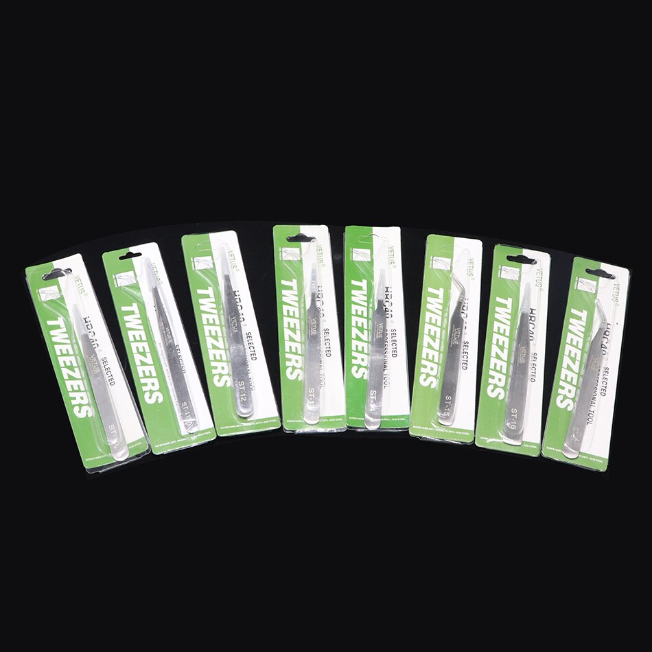 100% echtes Vetus ST Serie Ultra Präzision Edelstahl Pinzette Erweiterung Anti Säure ESD Anti-Statische Edelstahl Pinzette