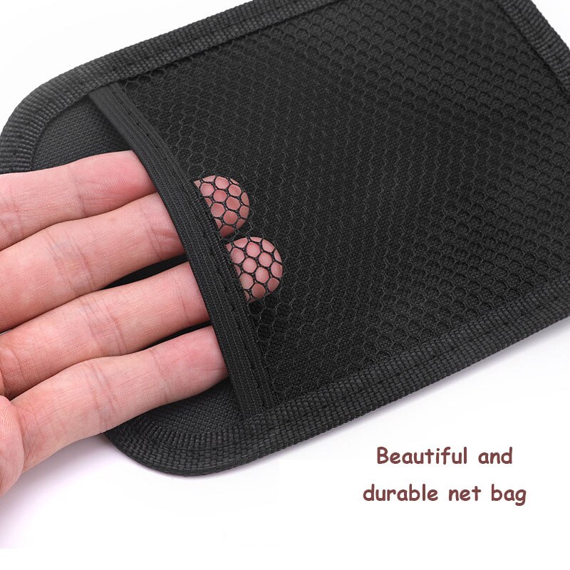 Car Storage Bag Stick-up Mesh Net Storage Bag Phone Holder Organizer Dashboard Seat Back Organizer Auto Interior Accessories