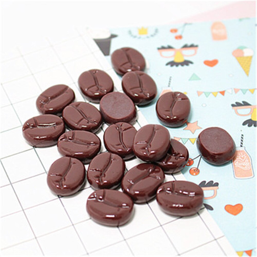 10pcs Slime Charms Simulated Coffee Beans Resin Addition for slime DIY Accessories Beads Making Supplies For Scrapbooking Crafts