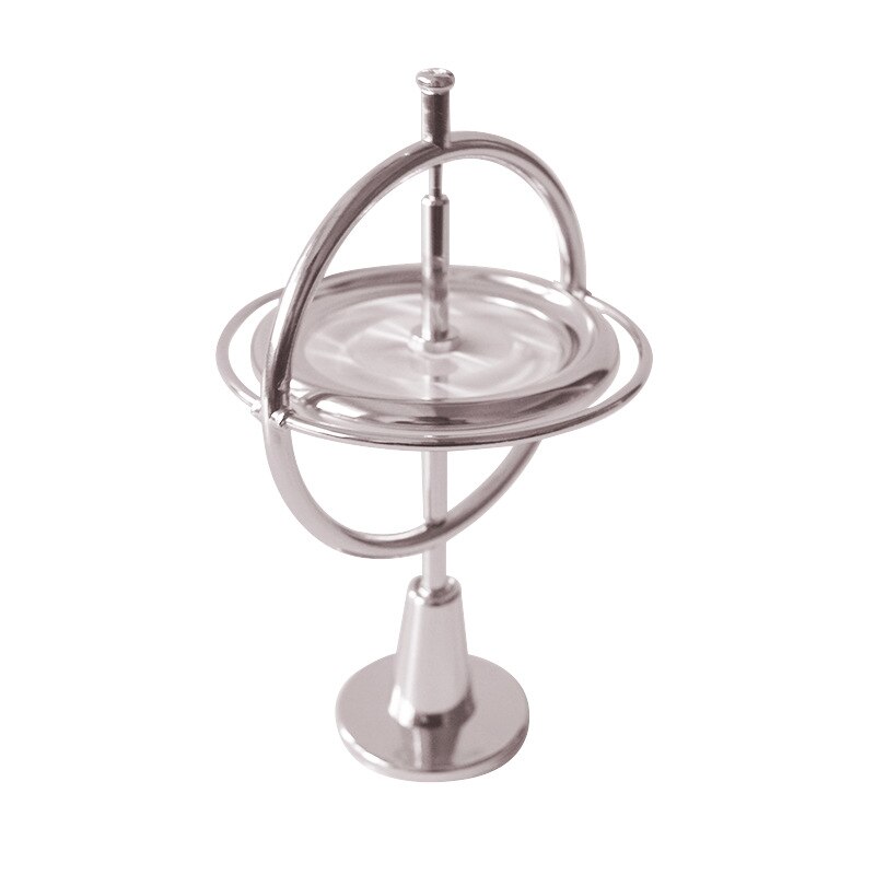 Metall Mechanik Gyroskop Tradition Puzzle Spielzeug Erhaltung Der Drehimpuls Magische Raum Physik Wissenschaft Lehre: Silber