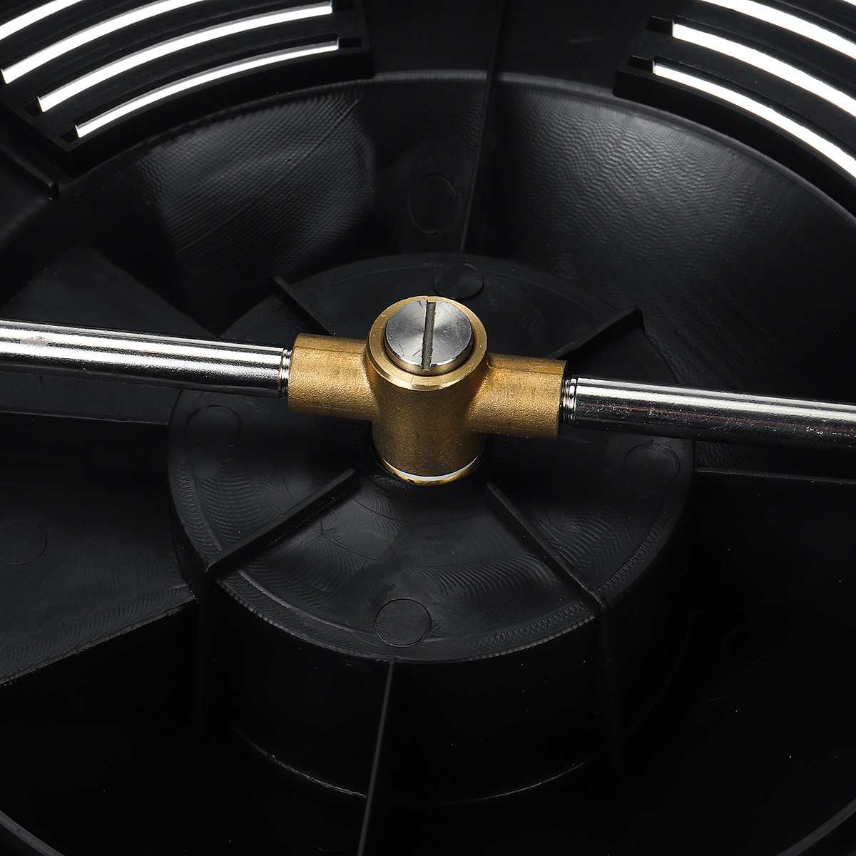 16'' Alloy Patio Pressure Washer Surface Cleaner Round Garage Door Driveway Rotary Brush 1/4 Quick Connect Straight Extension