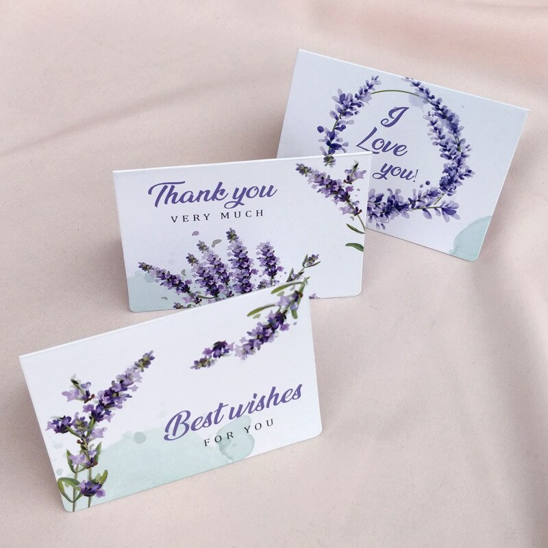 50/100 stk blomster plante foldetype lykønskningskort takkekort bryllup fødselsdagsfest invitationer blomsterbutik tomme kort