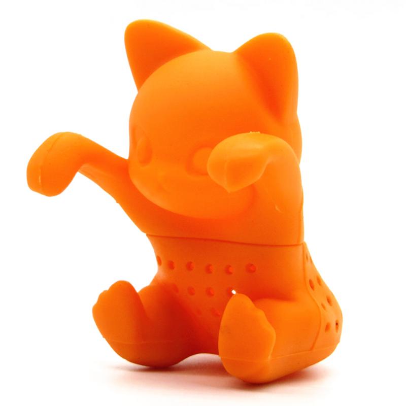 Infuseur à thé en Silicone en forme de chaton, mignon, théière, infuseurs, filtres à café