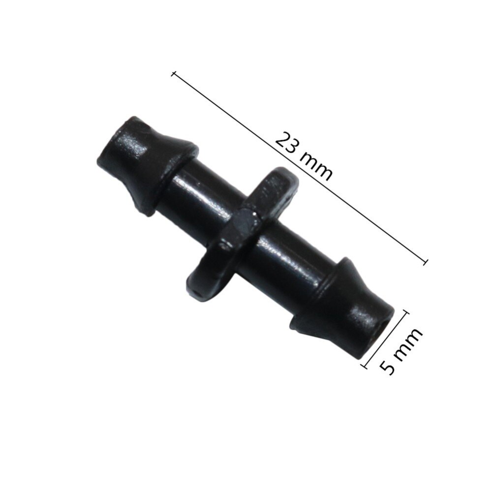 4 mm Straight Hose Connector with Double Barb Agricultural Garden Irrigation Hose Fittings Hose Quick Connector 40 Pcs