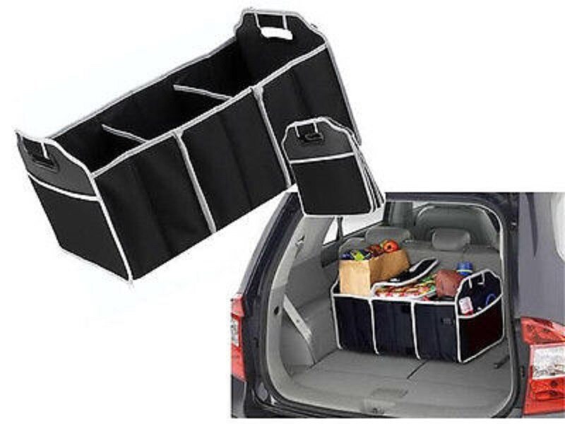 Collapsible Foldable Car Boot Organiser Shopping Car Storage Organizer Bag Box