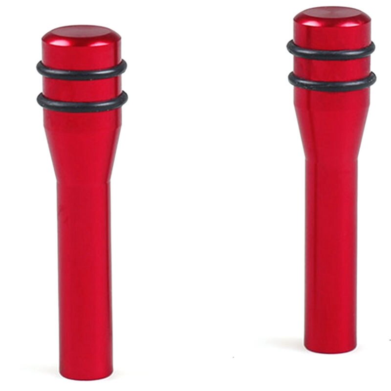 Car Door Chrome-Plated Decorative Sticker Door Bolt Lock Pin Door Bolt: Red