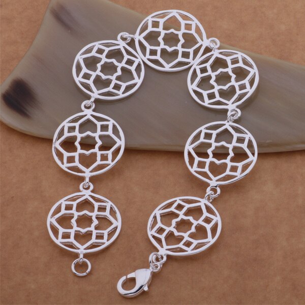 Commercio tutto&#39;ingrosso di Alta qualità in argento placcato Braccialetti dei monili di Modo WB-084