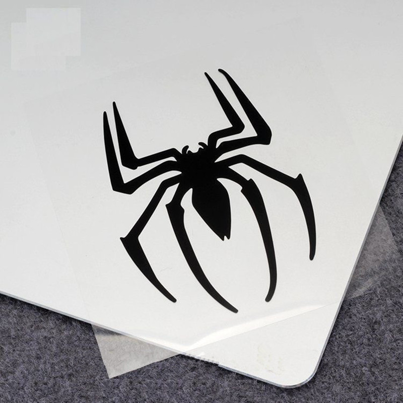 2 adesivi per moto, adesivi per casco, decorazioni a forma di ragno, adesivi riflettenti impermeabili, decalcomanie per la modifica degli adesivi: Piccolo / Grigio scuro