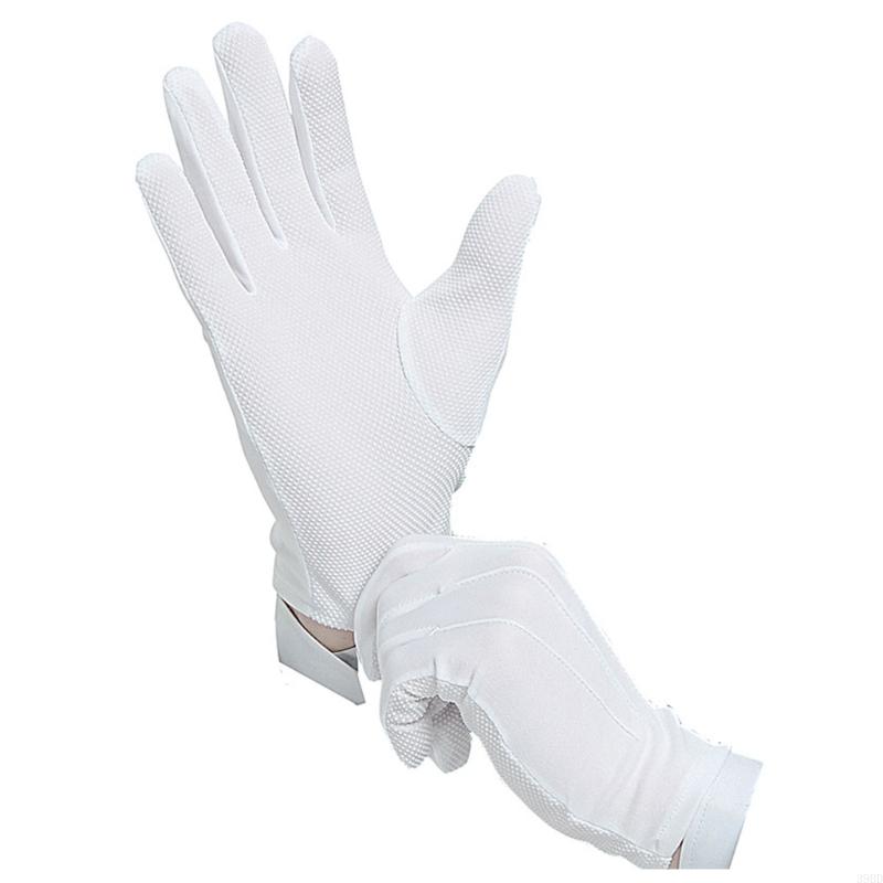 White Gloves Nonslip Short Gloves for Formal Tuxedo Parades Guard Inspection Hand Gloves For Men And Women Unisex