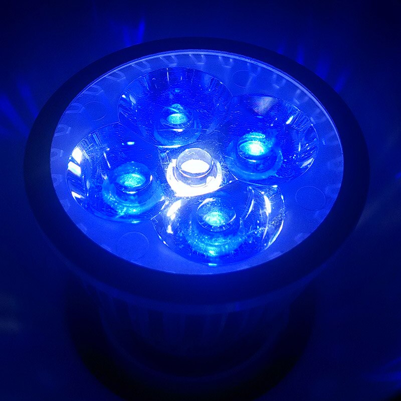 10 w E27 E14 GU10 LED Aquarium Verlichting, blauw & Wit & Groen Voor Aquarium Verlichting Waterplanten En Koralen Verlichting Aquarium lamp: 4B1W / GU10