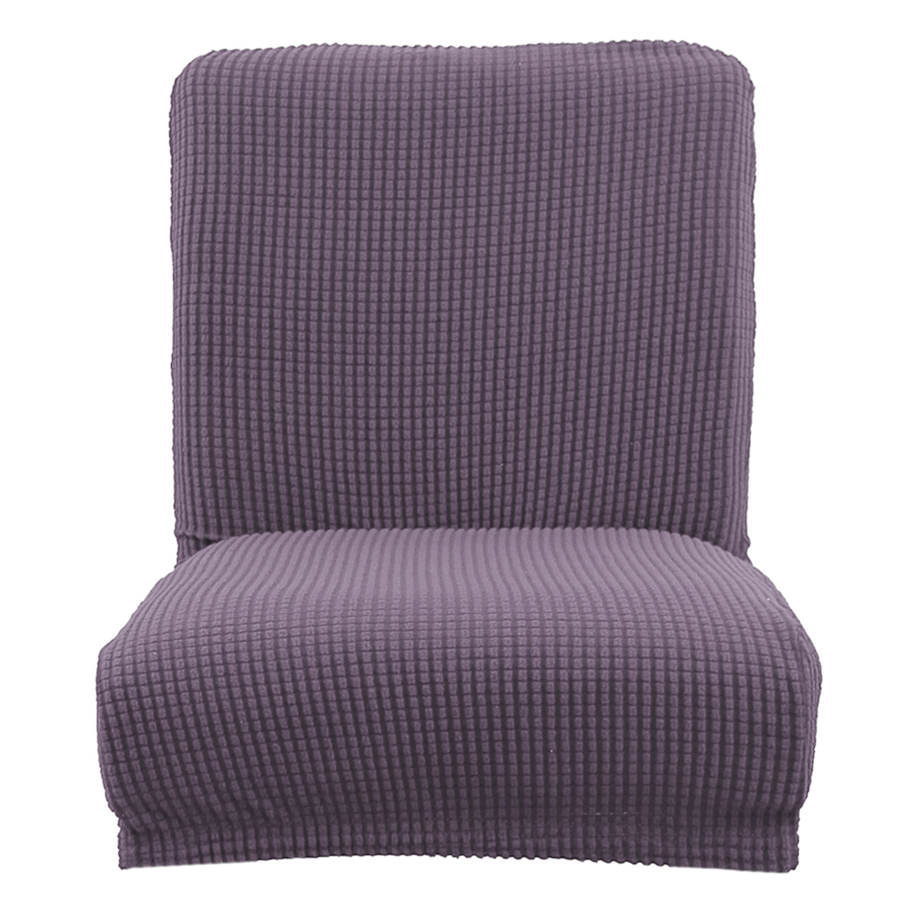 Jacquard stretch stol betræk slipcovers til lav kort ryg stol barstol stol: Dyb grå