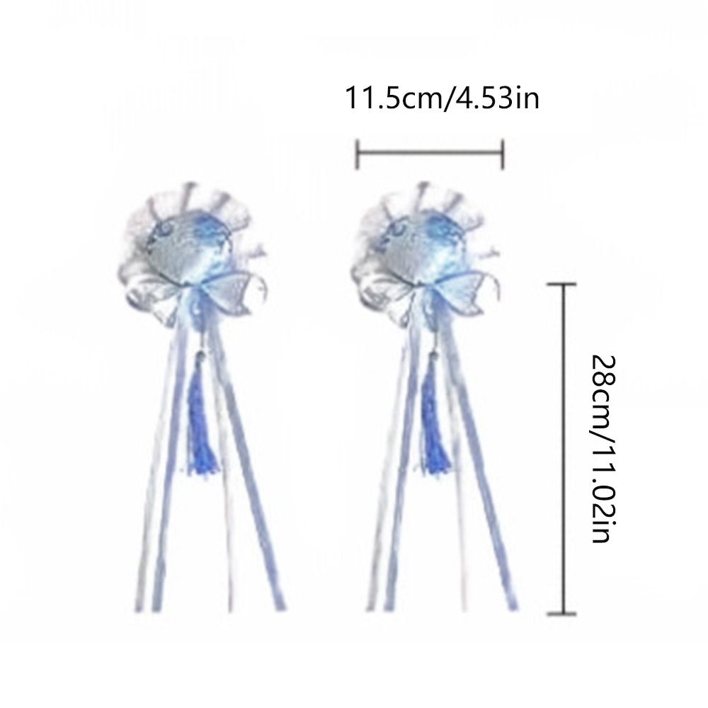 Lazo de encaje Chun-Li Clip para moño de pelo Cheongsam tocado con volantes horquilla de estilo chino accesorios para el cabello pasadores