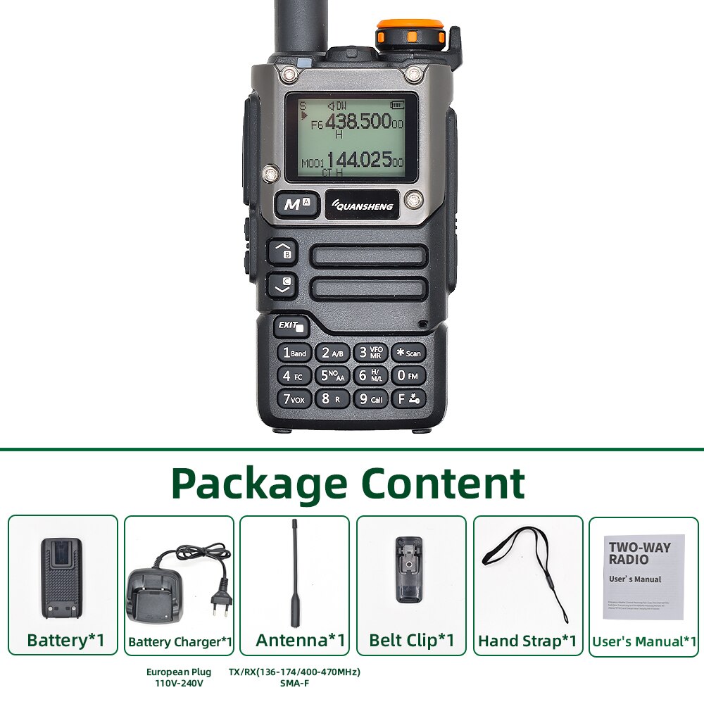 Quansheng UV K5 (8) Walkie Talkie Portable Am Fm Two Way Radio Commutator Station Amateur Ham Wireless Set Long Range Receiver: Default Title
